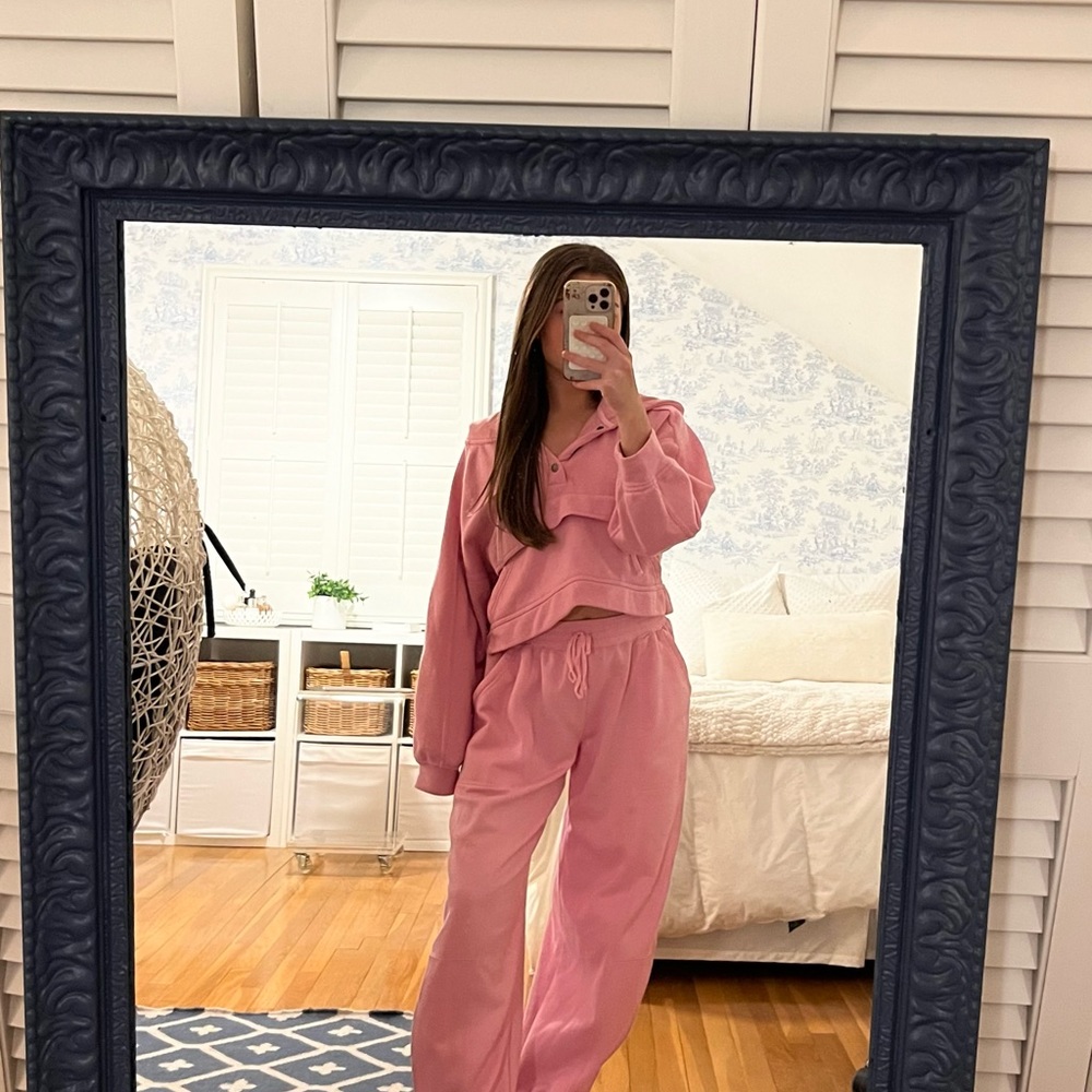 Pink Two-Piece Lounge Set